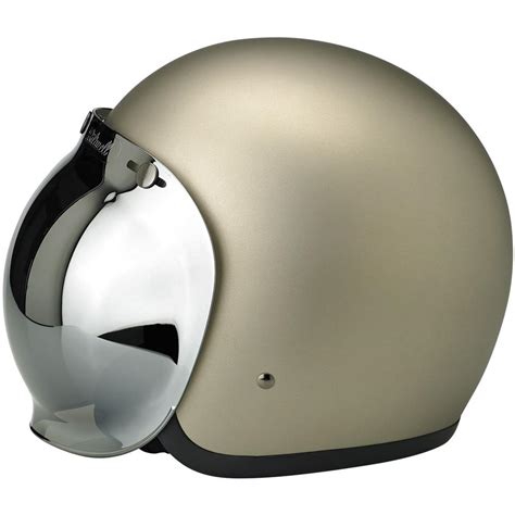 Biltwell Open Face Motorcycle Helmet Bubble Shield Visor Anti-Fog - Chrome Mirror - Bandit ...