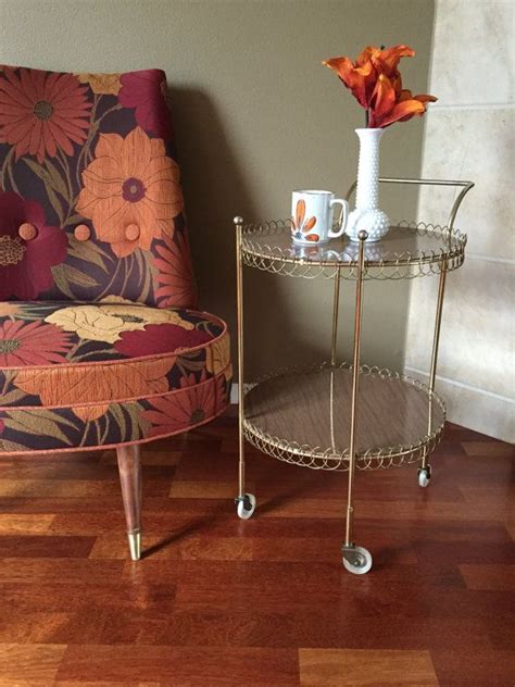 Mid Century Bar Cart Rolling Cart Tea Cart Serving Cart Etsy Mid