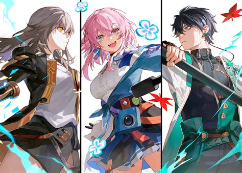 Trailblazer Stelle March 7th Dan Heng March 7th And 1 More Honkai And 1 More Drawn By