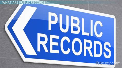 Public Records Definition And Examples Lesson