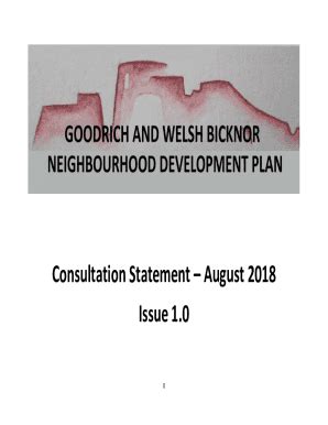 Fillable Online Goodrich And Welsh Bicknor Neighbourhood Development