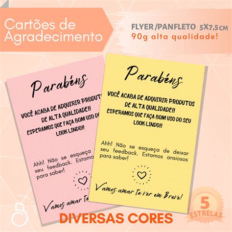 Cartas De Agradecimento Para Loja De Roupas X Cm Flyer