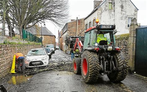 Paimpol Un Arbre Tombe Sur Une Voiture Vid O Le T L Gramme