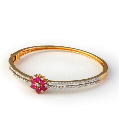 Diamond Ruby Bangle Bhima Jewellers