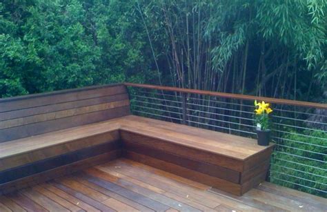 Landscaping And Outdoor Building Built In Seating Deck Benches