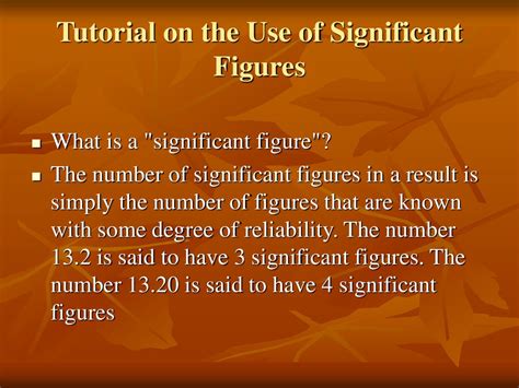 Tutorial On The Use Of Significant Figures Ppt Download