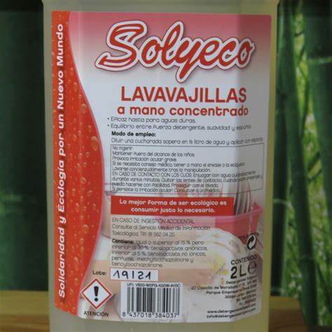 LAVAVAJILLAS A MANO CONCENTRADO 2L SOLYECO