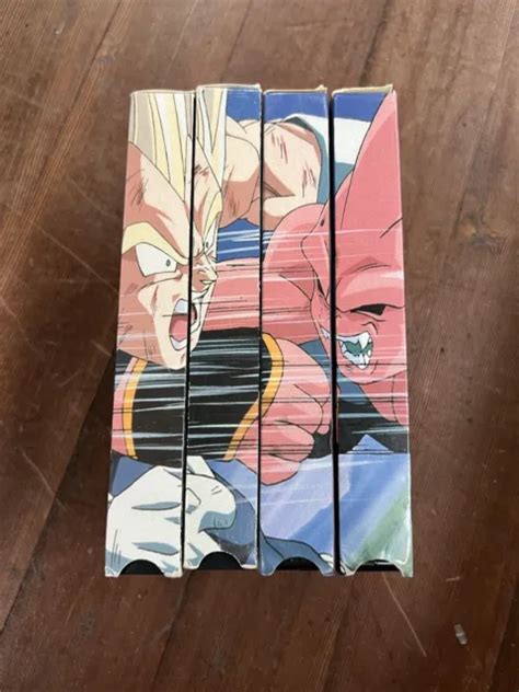 LOT DE 4 Bandes VHS Dragon Ball Z Kid Buu SAGA UNCUT DBZ EUR 38 16