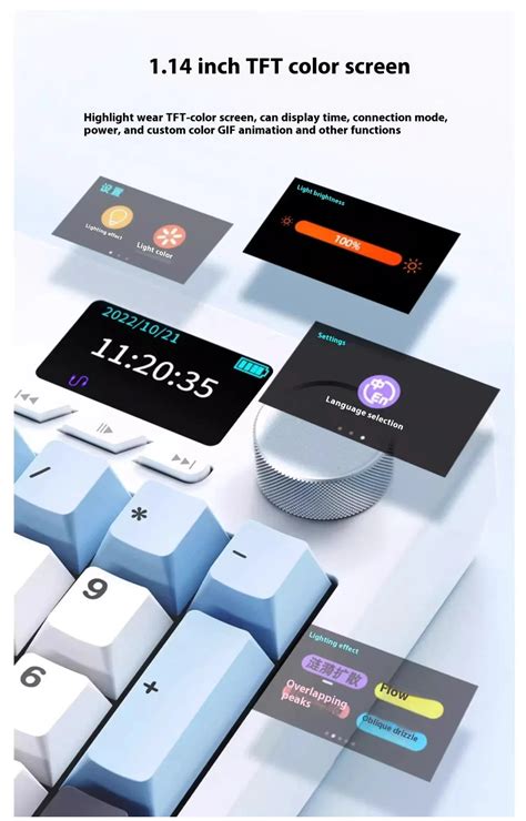 Ajazz AK35i V3 Wired And Wirless 3mode Mechanical Keyboard 104keys Full Key Hot Swappable With