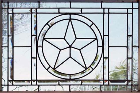 Texas Star 8 Leaded Glass Beveled Window Custom Glass Design Window Stained Stained Glass