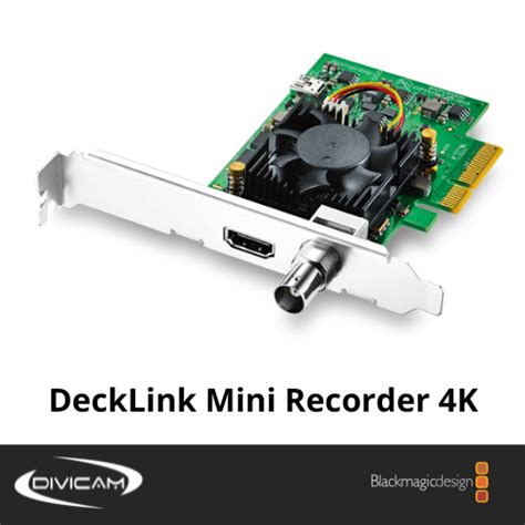 Tarjetas De Captura Blackmagic Decklink Divicam