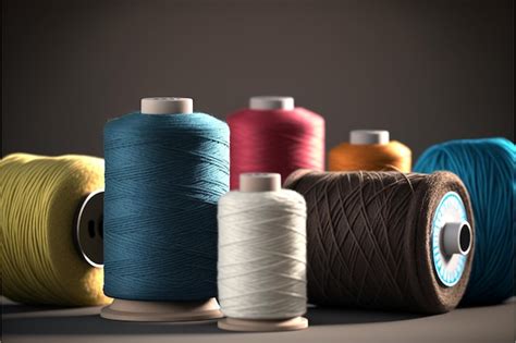 Premium Photo Bobbins Of Cotton Threads In Various Colors