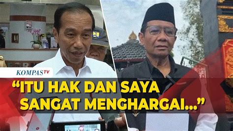 Respons Jokowi Soal Mahfud MD Mundur Sebagai Menko Polhukam YouTube