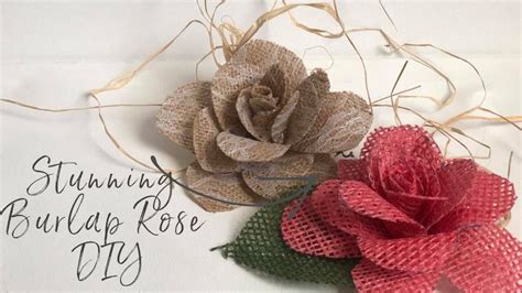 Stunning Easy Burlap Rose Diy Youtube