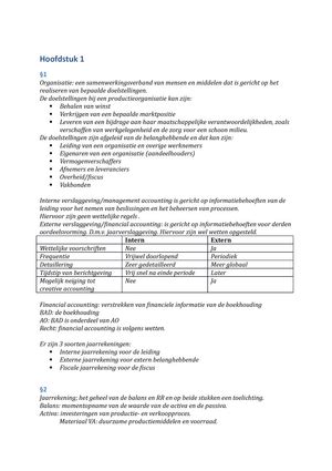 Samenvatting Externe Verslaggeving H6 T M H11 Samenvatting Externe