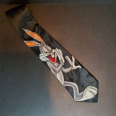 Vintage Looney Tunes Mania Bugs Bunny Mens Tie Novel Gem