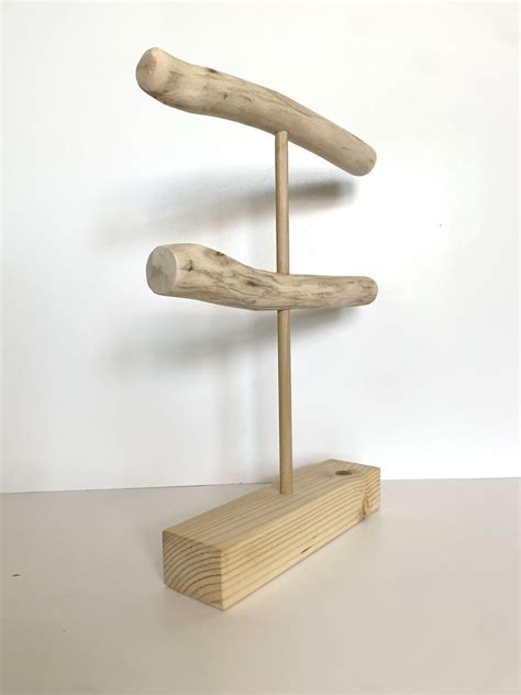 Two Tiered Driftwood Necklace Stand Handcrafted Women S Etsy