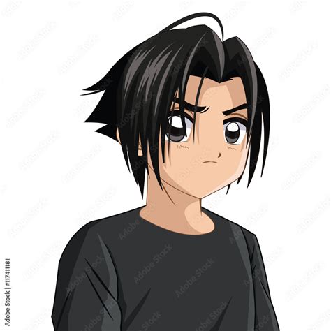 Boy Anime Male Manga Cartoon Comic Icon Colorfull And Isolated