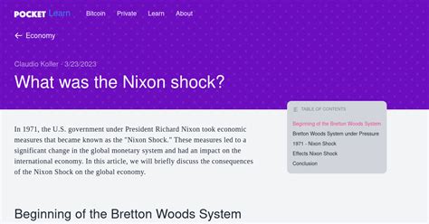 Nixon shock simply explained | Pocket