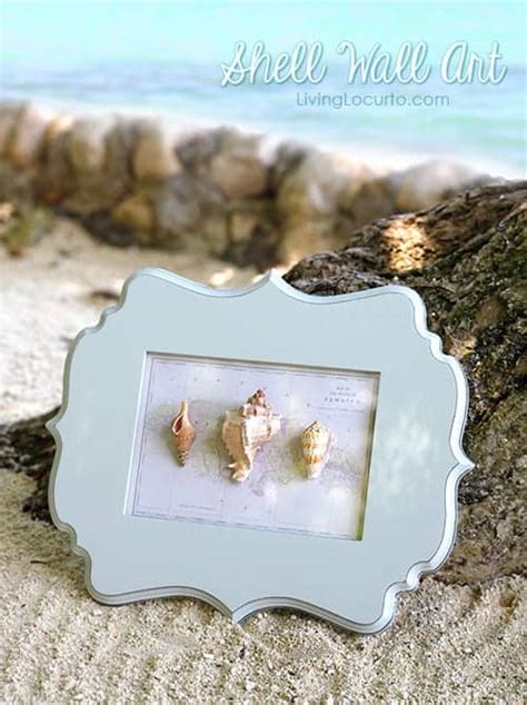 shell wall art easy craft  beach shells