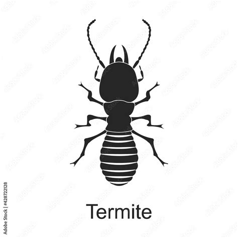 Vecteur Stock Termite Vector Black Icon Vector Illustration Pest