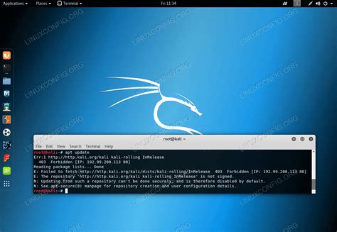 Kali Linux Failed To Fetch InRelease Repository Fix LinuxConfig