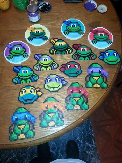 Turtles By Karintel On Deviantart Perler Beads Designs Perler Beads