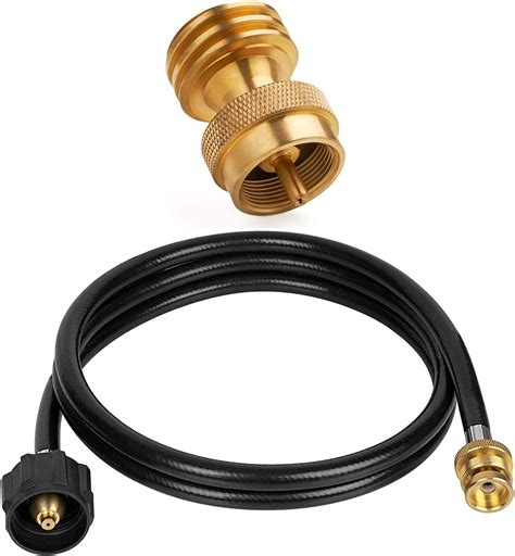 Gaspro 1lb Propane Adapter For Disposable Throwaway Cylinder And 6ft Propane Hose