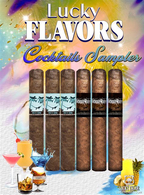 Flavored Cigars Lucky Flavors 6 Piece Cocktails Sampler 3 Sex On The Lucky Cigar