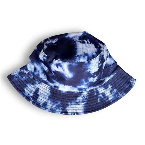bleached  blue bucket hat tt handpicked