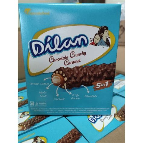 Jual Dilan Chocolate Crunchy Caramel Box Isi 12 Shopee Indonesia