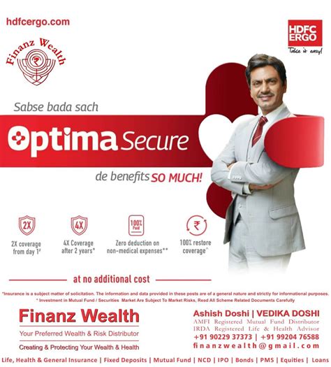 Hdfc Ergo Presents Health Insurance Ka Sabse Bada Sach Optima Secure De Benefits So Much With