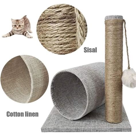 Poteau Griffer Pour Chat Sisal Arbre Chats Avec Des Tunnels Et Des