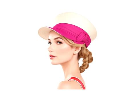 Premium Vector Woman With Braid Hairstyle Wearing Hat Vector Aigenerated