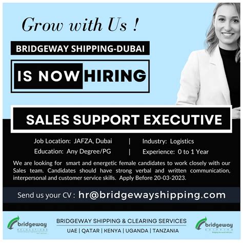 Sales Support Executive Dubai Uae Gulf Career Hunt