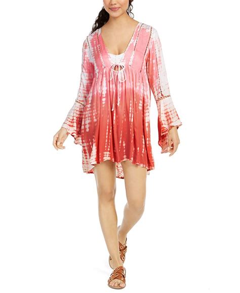 Raviya Tie Dye Bell Sleeve Cover Up Dress Macys