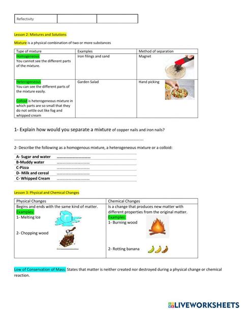 Science Final Test Revision Worksheet Live Worksheets