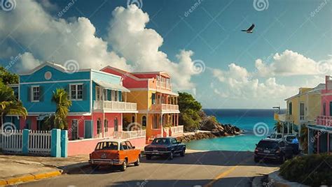 Road Town British Virgin Islands Colorful Beautiful Building House