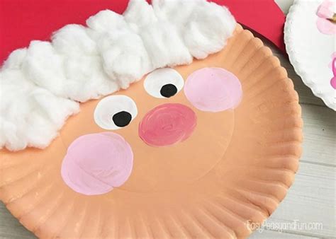 Jolly Santa Paper Plate Craft Easy Peasy And Fun