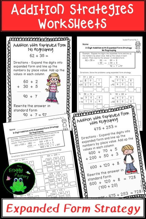 Expanded Form Addition Worksheets