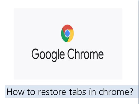 How To Restore Tabs In Chrome