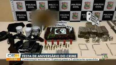 CETV 1ª Edição Fortaleza 13 pessoas presas em aniversário tema