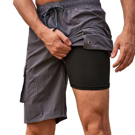 Swim Trunks For Men Quick Dry Board Shorts With Pockets Bathing Suits