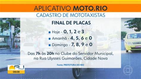 Vídeo Cadastro de mototaxistas para aplicativo Moto Rio começa hoje