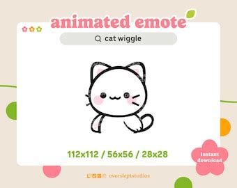 Animated Calico Cat Wiggle Emote For Twitch And Discord Etsy