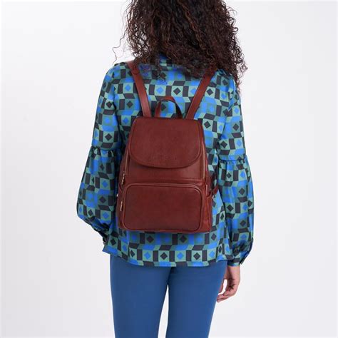 Mochila De Cuero Mujer Fantini Pelletteria