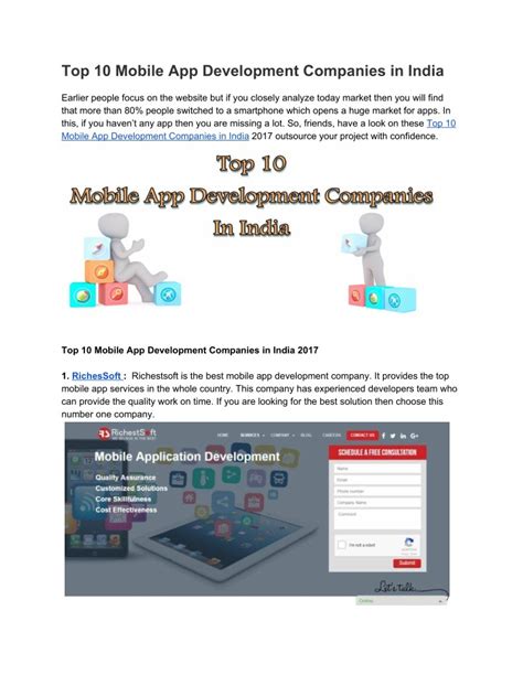 Ppt Top 10 Mobile App Development Companies In India Powerpoint