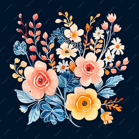 Premium Vector Vector London Watercolor Flower Floral Illustration