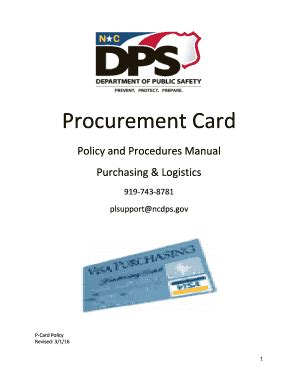 Fillable Online Procurement Card Fax Email Print Pdffiller