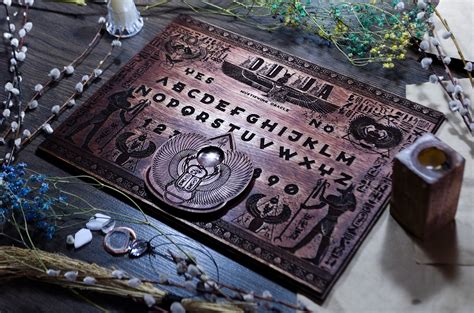 Ouija Board Egyptian Style Wooden Ouija Board To Summon The Etsy